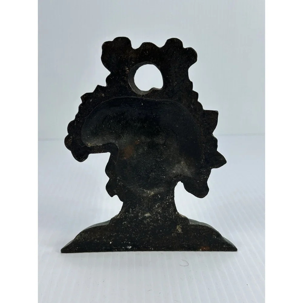 Antique‎ Cast Iron BASKET of FLOWERS Doorstop Decorative Art Statue